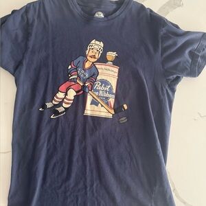 American Needle Navy Pabst Blue Ribbon Logo Tee
